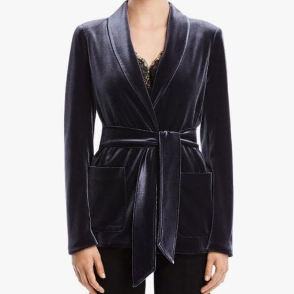 Bailey 44 Women's Classic Velvet Blazer Smoking Jacket with Waist Tie - Picture 1 of 3